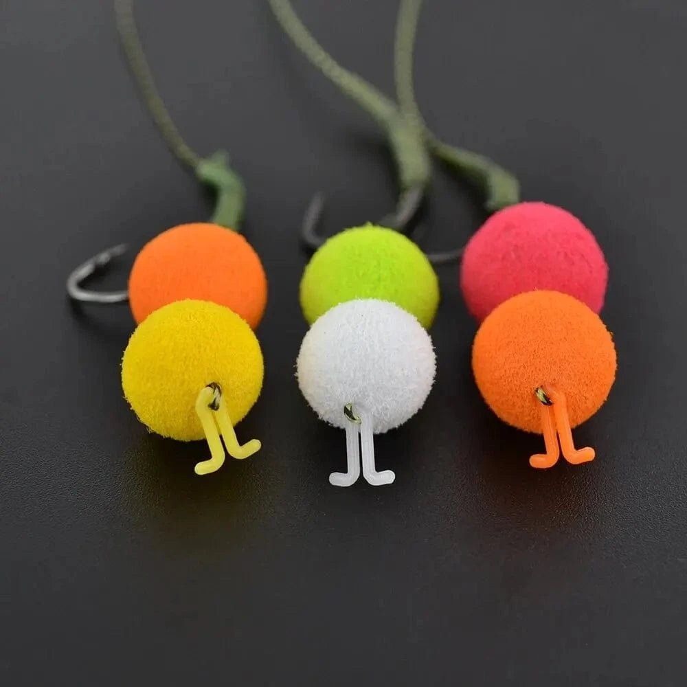 China Action Fishing Nets Hirisi 5 Pieces Carp Fishing Tackle Hair Rig Boilie Bait Drill Stops Boilie V Stopper Fishing Accessories AH163