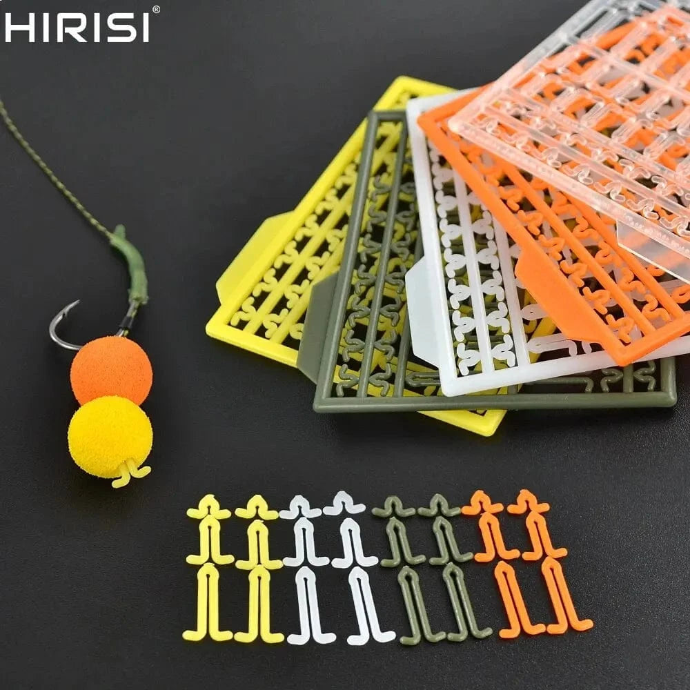 China Action Fishing Nets Hirisi 5 Pieces Carp Fishing Tackle Hair Rig Boilie Bait Drill Stops Boilie V Stopper Fishing Accessories AH163