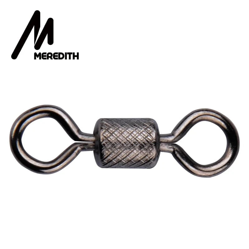 China Action Fishing Nets Meredith 50PCS/Lot Fishing Swivels Ball Bearing Swivel with Safety Snap Solid Rings Rolling Swivel for Carp Fishing Accessories