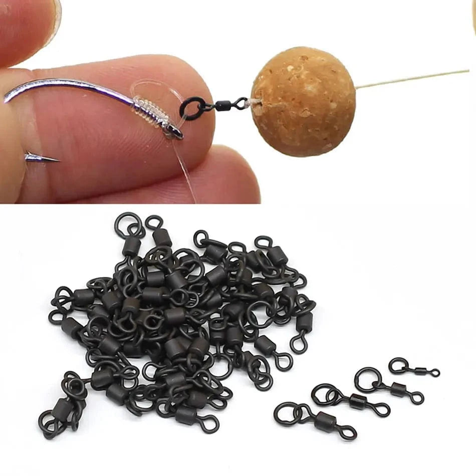 China Action Fishing Nets MNFT 40Pcs Quick Change Flexi Ring Swivel Rig Making Terminal Tackle Carp Fishing Accessories