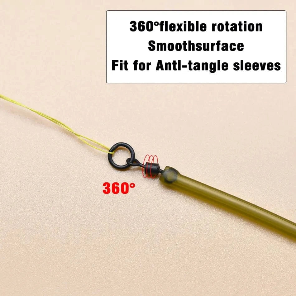 China Action Fishing Nets MNFT 40Pcs Quick Change Flexi Ring Swivel Rig Making Terminal Tackle Carp Fishing Accessories