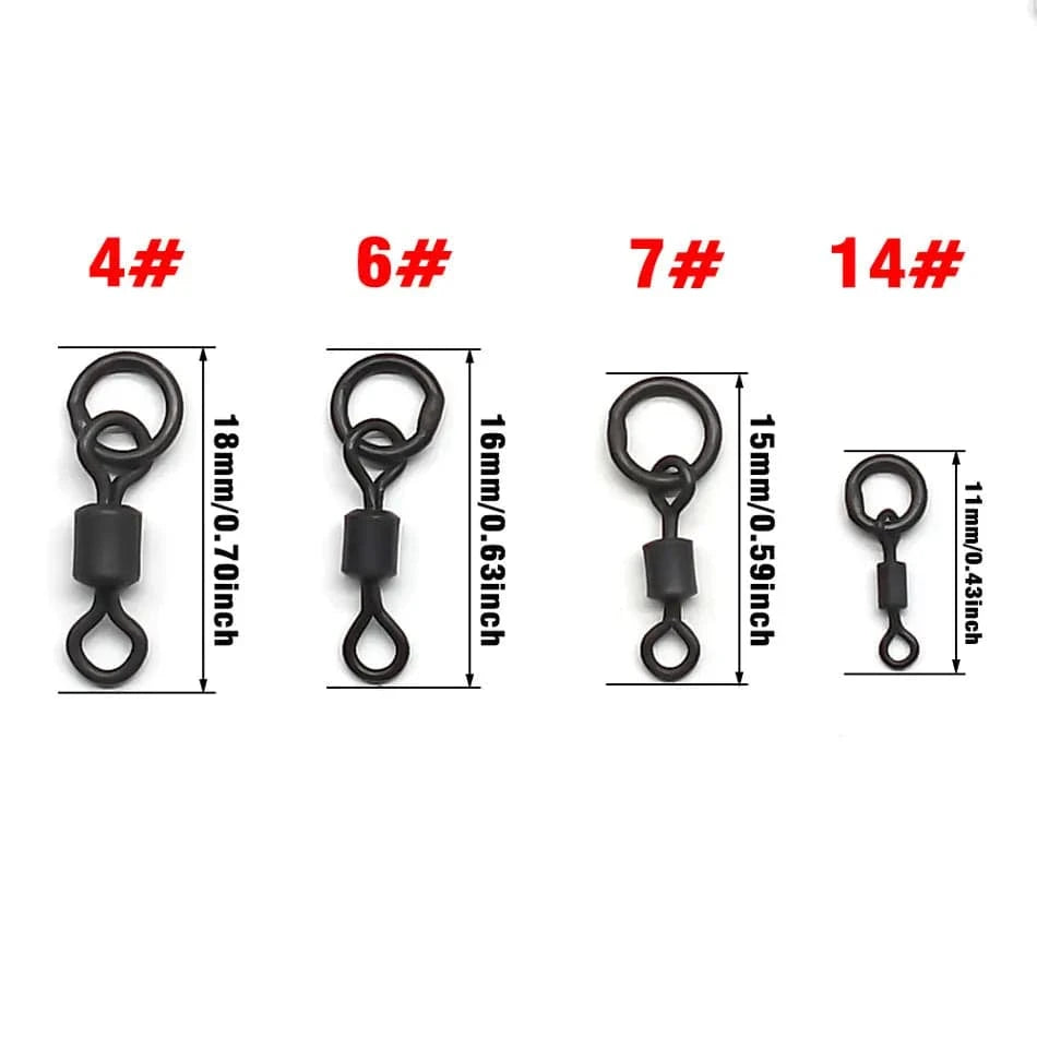 China Action Fishing Nets MNFT 40Pcs Quick Change Flexi Ring Swivel Rig Making Terminal Tackle Carp Fishing Accessories