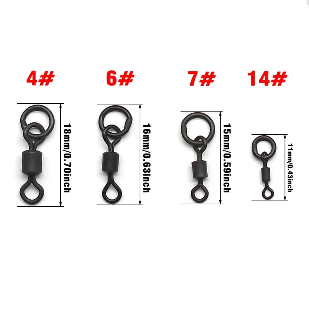China Action Fishing Nets MNFT 40Pcs Quick Change Flexi Ring Swivel Rig Making Terminal Tackle Carp Fishing Accessories