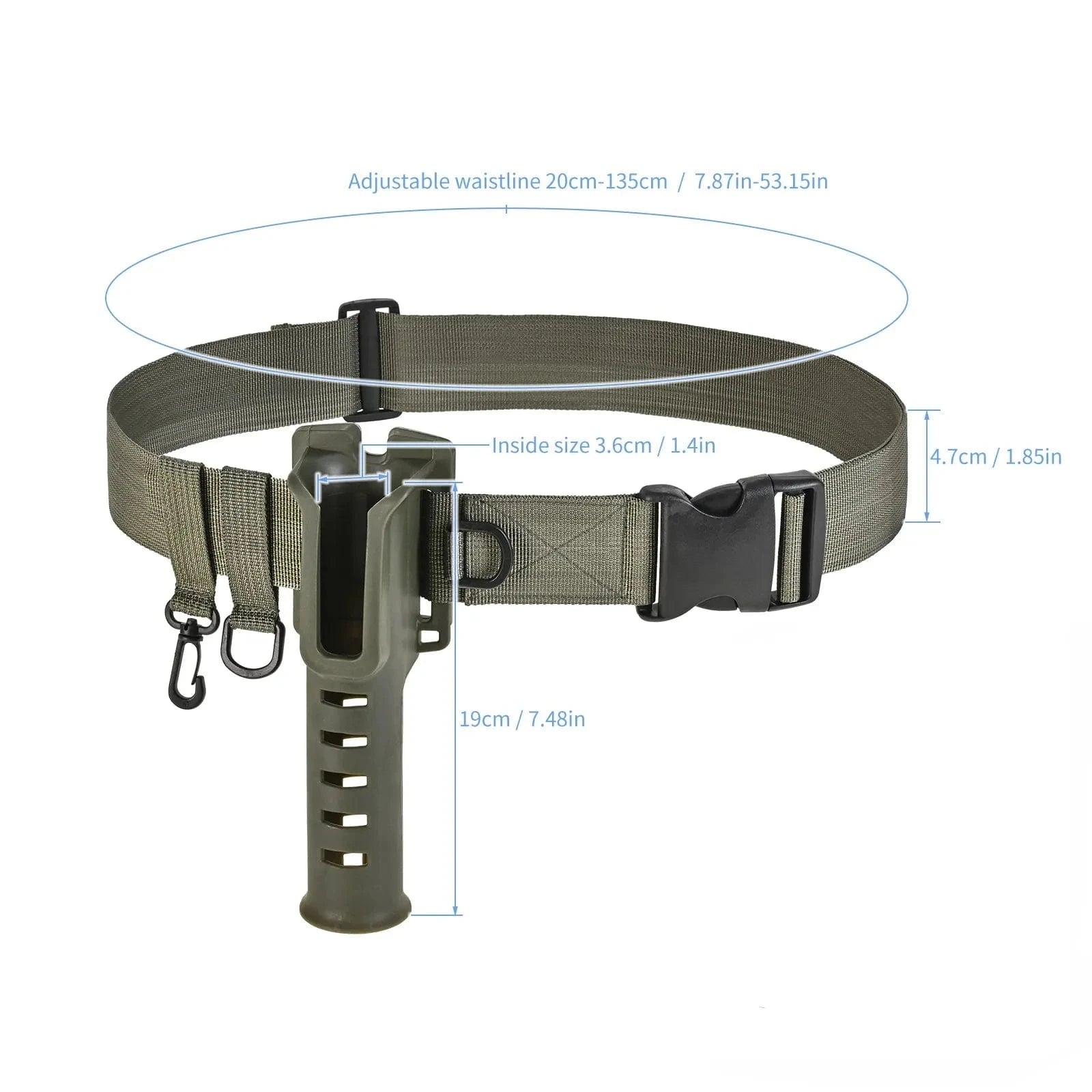 China Action Fishing Nets Portable rod holder fishing gear accessory with adjustable waist fishing rod insertion device fishing accessories tool outdoor