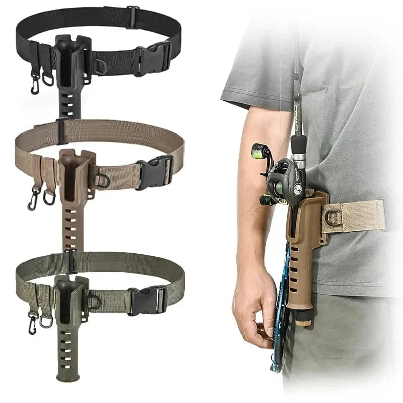 China Action Fishing Nets Portable rod holder fishing gear accessory with adjustable waist fishing rod insertion device fishing accessories tool outdoor