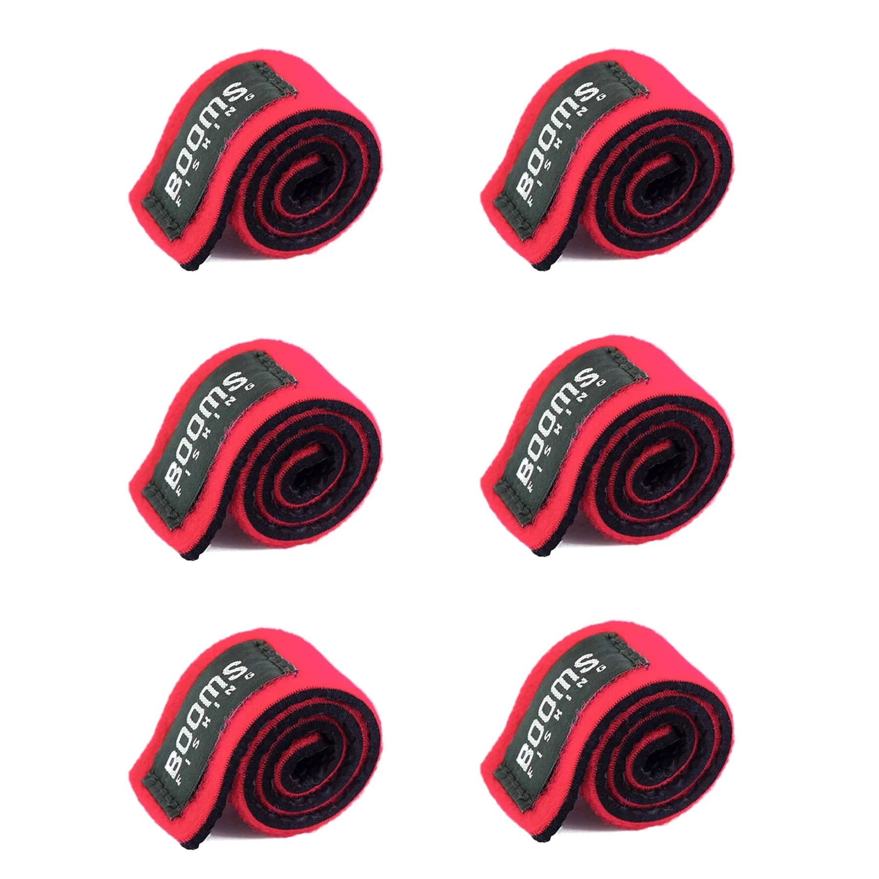 China Action Fishing Nets Red 6 Pcs Booms Fishing RS3 Lure Fishing Rod Holder Belt Strap With Rod Tie Suspenders Wrap Fishing Tackle  Boxes Tools Box Accessories