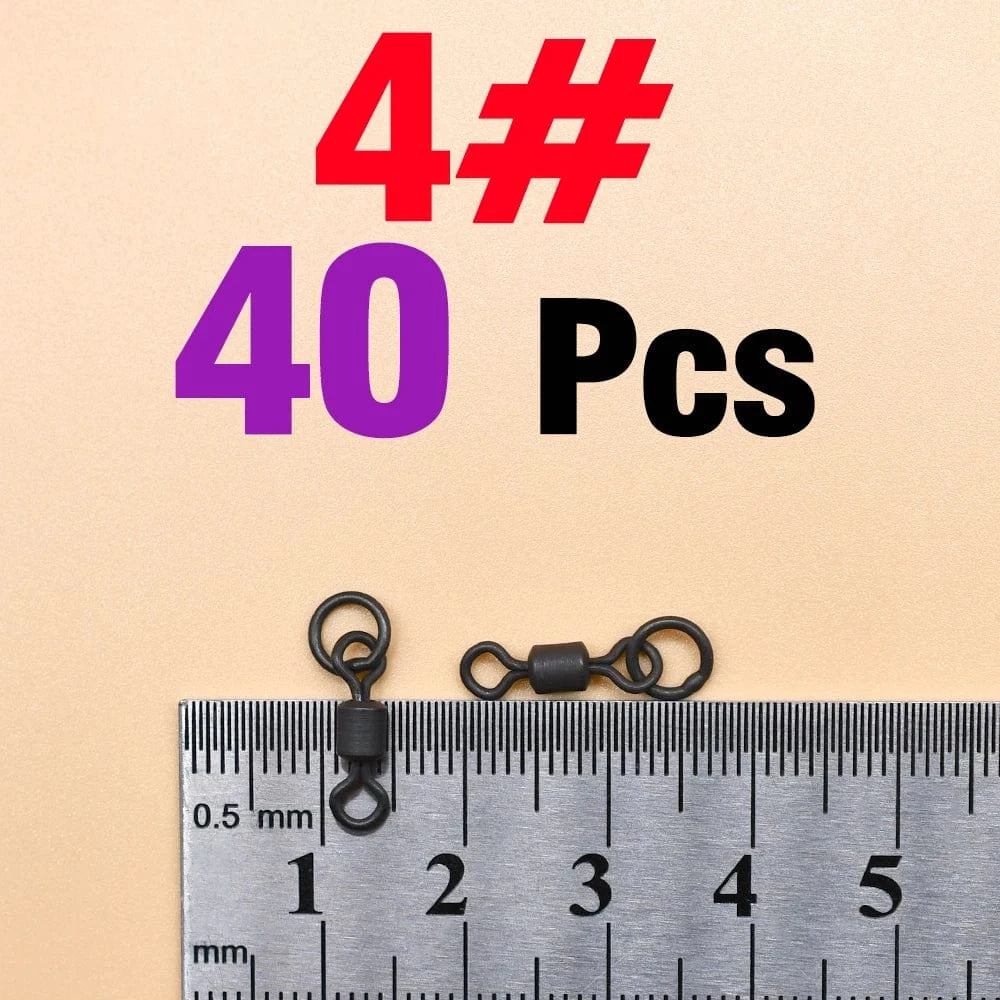 China Action Fishing Nets Size 4 / CHINA MNFT 40Pcs Quick Change Flexi Ring Swivel Rig Making Terminal Tackle Carp Fishing Accessories