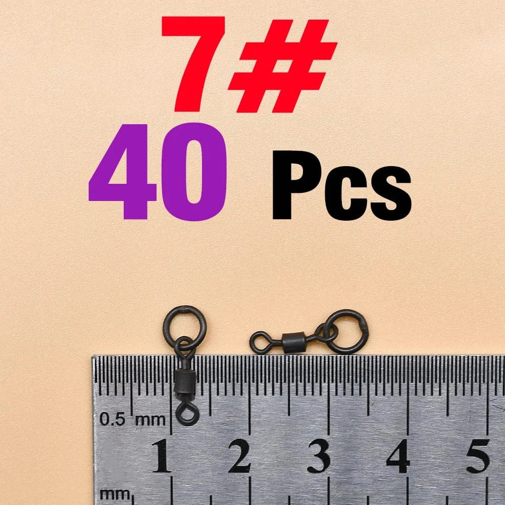 China Action Fishing Nets Size 7 / CHINA MNFT 40Pcs Quick Change Flexi Ring Swivel Rig Making Terminal Tackle Carp Fishing Accessories