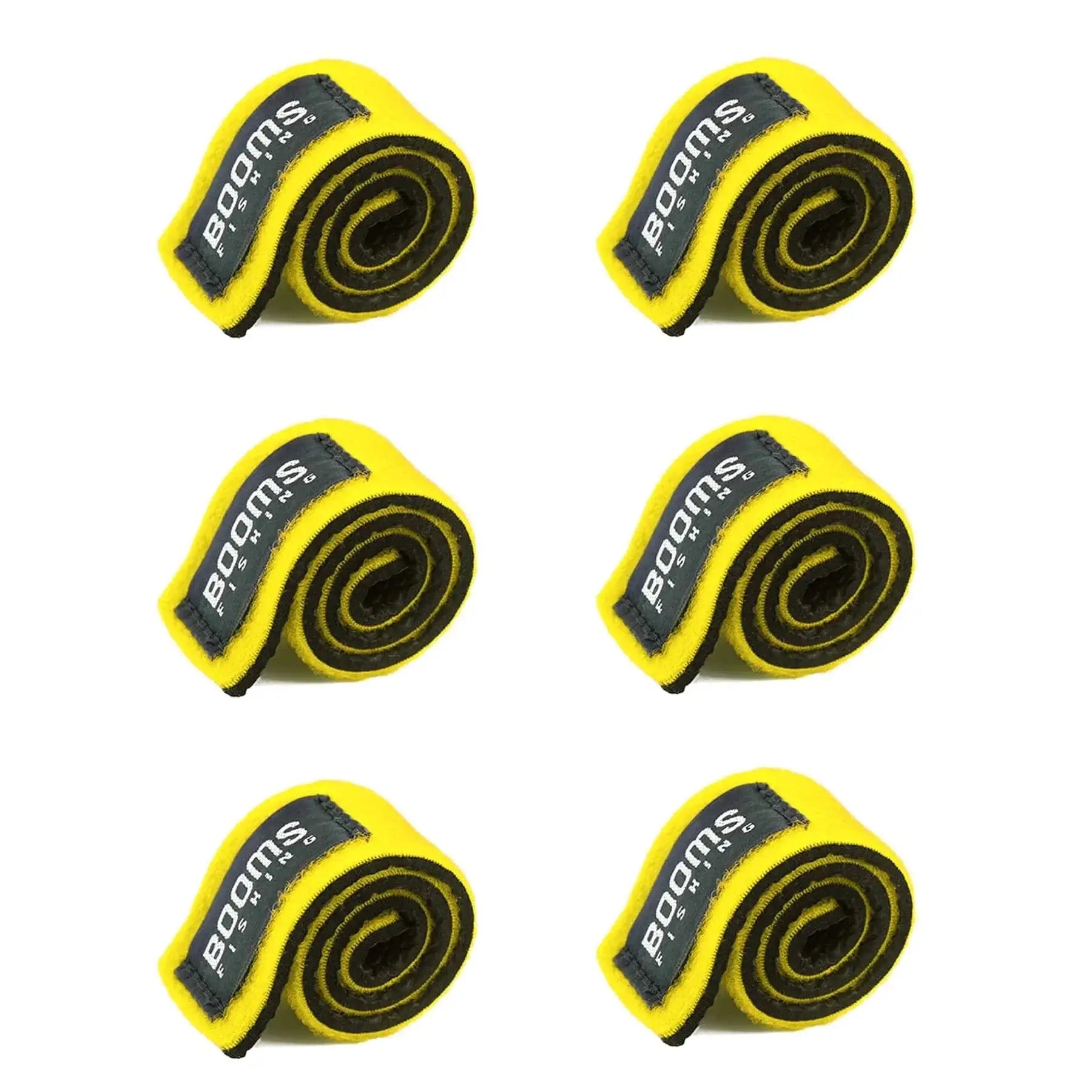 China Action Fishing Nets Yellow 6 Pcs Booms Fishing RS3 Lure Fishing Rod Holder Belt Strap With Rod Tie Suspenders Wrap Fishing Tackle  Boxes Tools Box Accessories