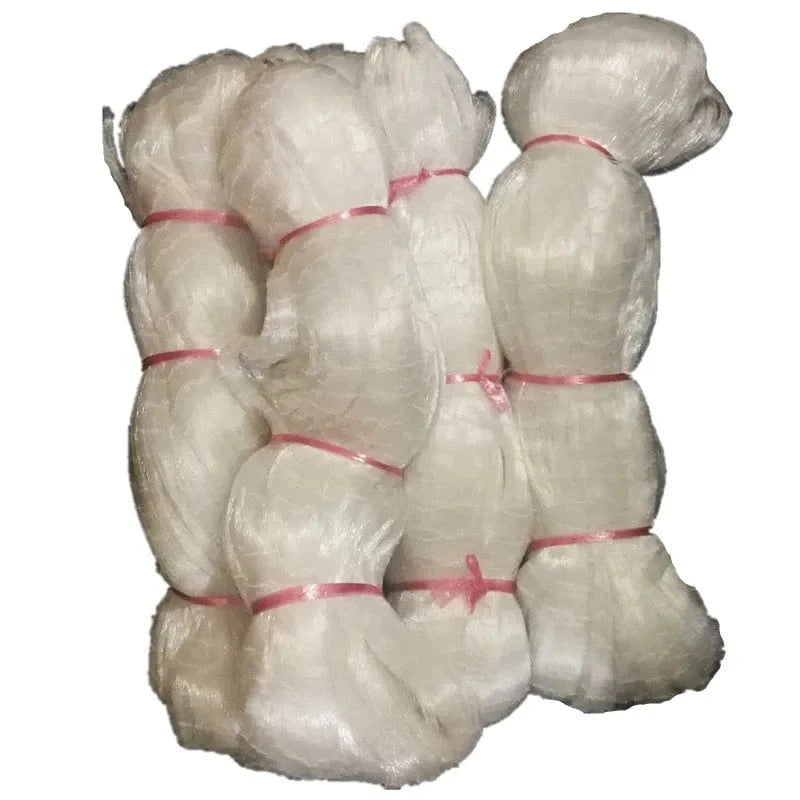 China China 0.18MM-0.4MM Line Semi-Finished Product Fishing Net Depth 48md Network Length 95m Nylon Monofilament Mesh Cloth Trap for Fish