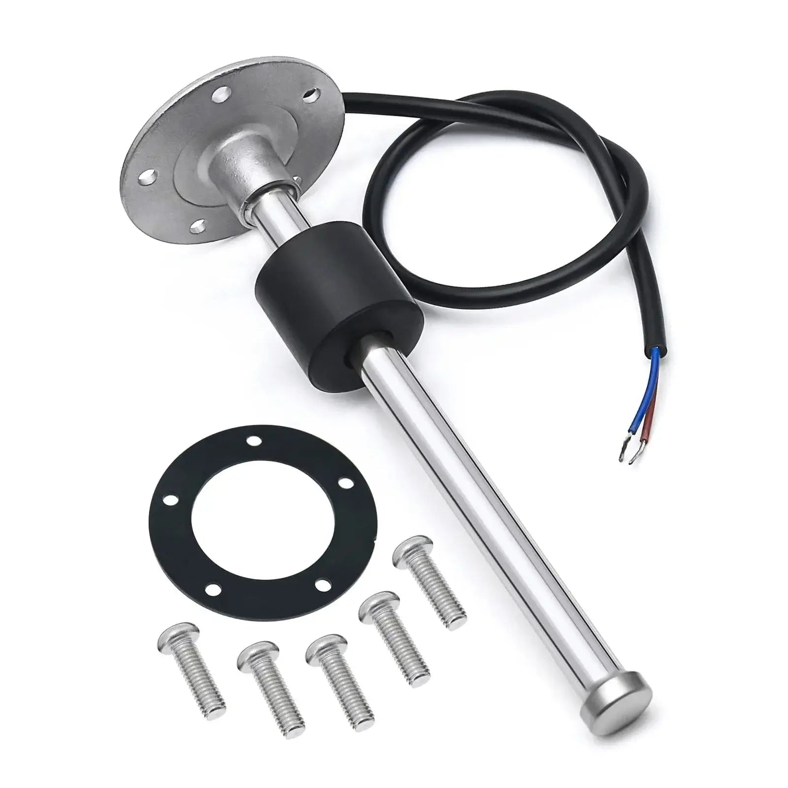 China China 0-190Ω Fuel Float Sensor + Fuel Level Gauge(Option) 7 Color Backlight Fuel Tank Level Gauge With Alarm Light For Marine Car RVS