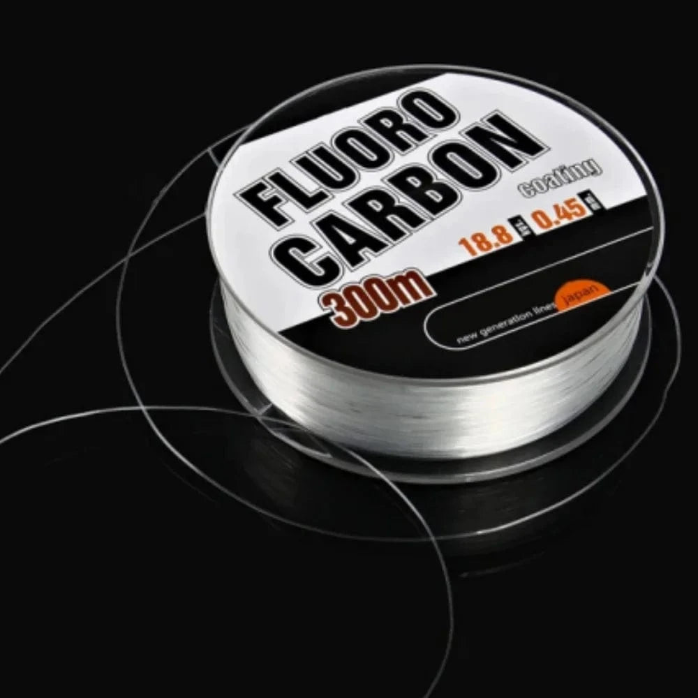 China China 0.4MM-38.58LB 300M Carbon Fiber Coating Fishing Line 0.3-0.5MM 30-45LB FluoroCarbon Fly Fishing String Cord Wire Shock Leader Japan