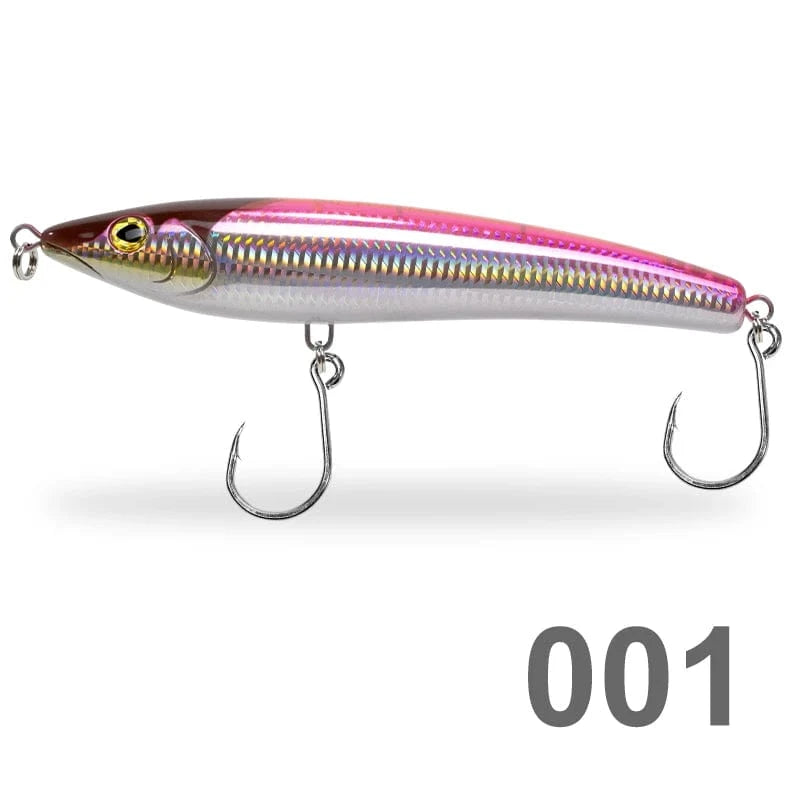 China China 001 / 197mm 93g D1 Trolling Lures Floating Pencil Fishing Baits 197mm 93g Big Stickbait Wobblers For Seabass Tuna Lungfish DT3004 Peche Tackle