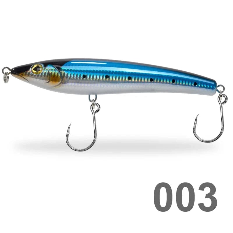 China China 003 / 197mm 93g D1 Trolling Lures Floating Pencil Fishing Baits 197mm 93g Big Stickbait Wobblers For Seabass Tuna Lungfish DT3004 Peche Tackle