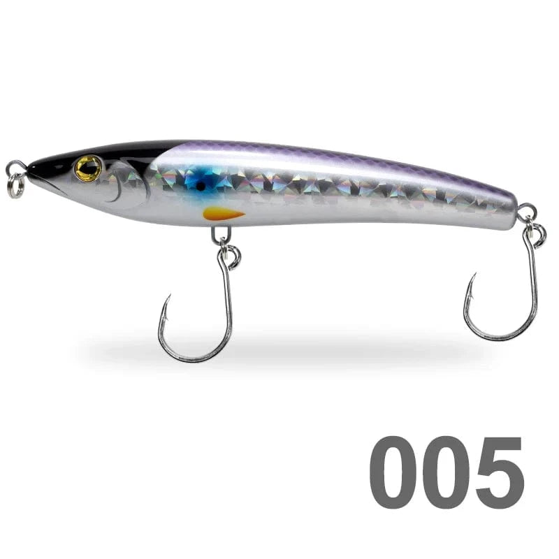China China 005 / 197mm 93g D1 Trolling Lures Floating Pencil Fishing Baits 197mm 93g Big Stickbait Wobblers For Seabass Tuna Lungfish DT3004 Peche Tackle