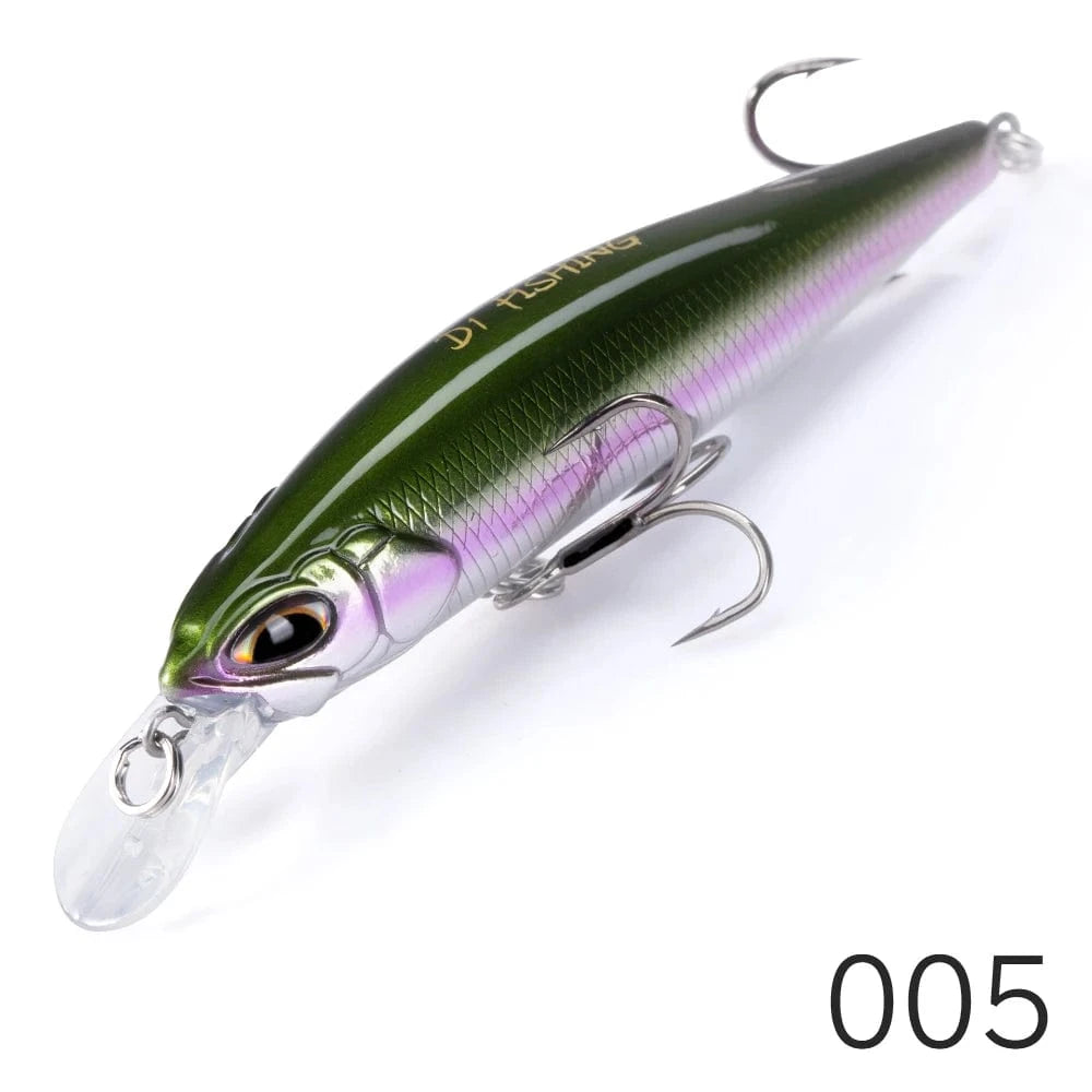 China China 005 / 65mm 5g D1 Hot Minnow Fishing Lure Suspending Sinking 77mm/8.4g 65mm/5g Artificial Wobblers Saltwater Freshwater Bass Perch Tackle