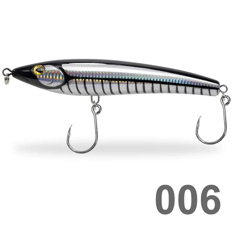 China China 006 / 197mm 93g D1 Trolling Lures Floating Pencil Fishing Baits 197mm 93g Big Stickbait Wobblers For Seabass Tuna Lungfish DT3004 Peche Tackle
