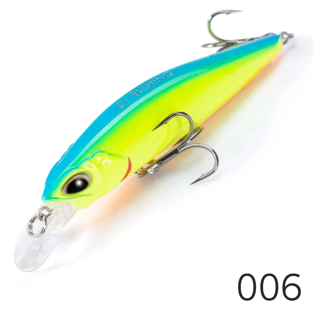 China China 006 / 65mm 5g D1 Hot Minnow Fishing Lure Suspending Sinking 77mm/8.4g 65mm/5g Artificial Wobblers Saltwater Freshwater Bass Perch Tackle