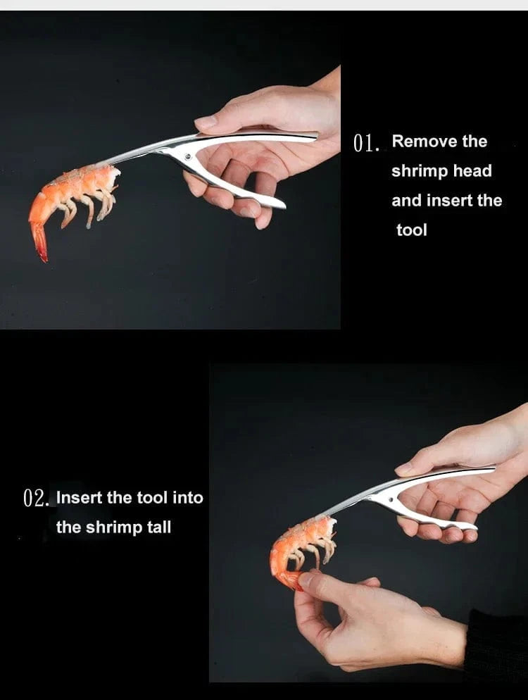 China China 01 Shrimp Peeler Stainless Steel Shrimp Deveiner Kitchen Appliances Shrimp Cleaner Prawn Peeler Fishing Knife Prawn Shell Peeler