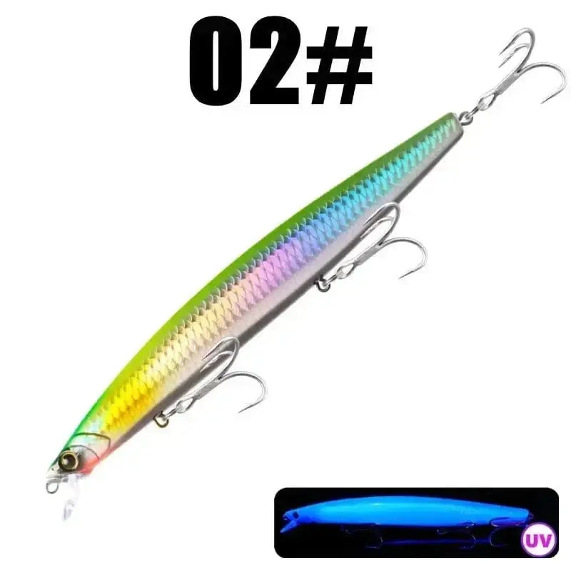 China China 02 / 163mm 33g GREENSPIDER 163mm 33g Long Casting Floating Sea Fishing Lure Ocean Beach Fishing Game Artificial Large Hard Bait Picua Seabass