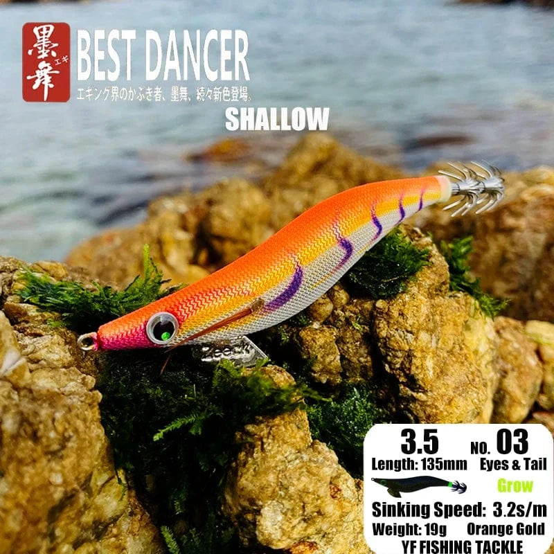 China China 03 19GRAM SHALLOW / 135mm / CHINA FUKUSHIMA 3.5 SQUID JIGS EGI LURE FISHING WOOD SHRIMP BAIT CUTTLEFISH OCTOPUS GLOW SOUND SHARP HOOKS  SILK SKIN 19GRAMS SHALLOW