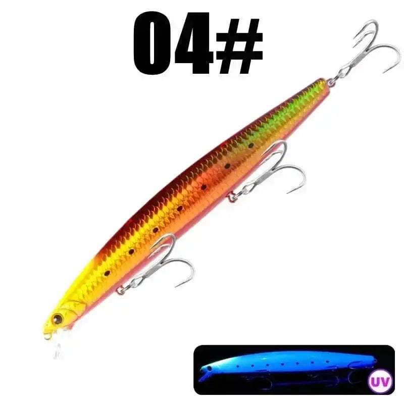 China China 04 / 163mm 33g GREENSPIDER 163mm 33g Long Casting Floating Sea Fishing Lure Ocean Beach Fishing Game Artificial Large Hard Bait Picua Seabass