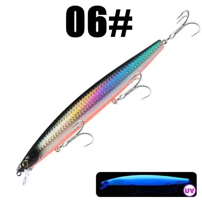 China China 06 / 163mm 33g GREENSPIDER 163mm 33g Long Casting Floating Sea Fishing Lure Ocean Beach Fishing Game Artificial Large Hard Bait Picua Seabass