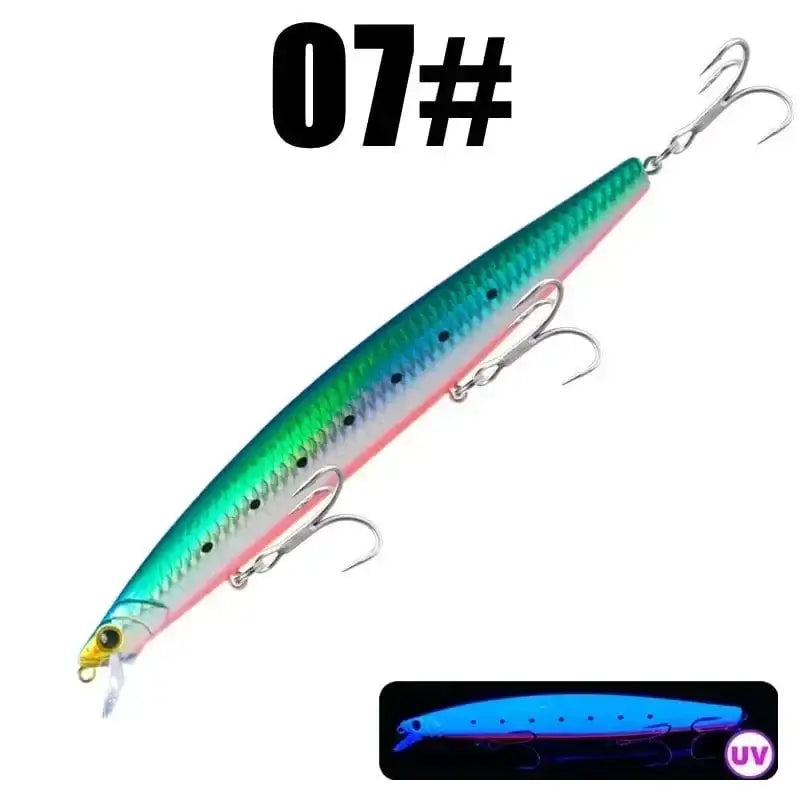 China China 07 / 163mm 33g GREENSPIDER 163mm 33g Long Casting Floating Sea Fishing Lure Ocean Beach Fishing Game Artificial Large Hard Bait Picua Seabass