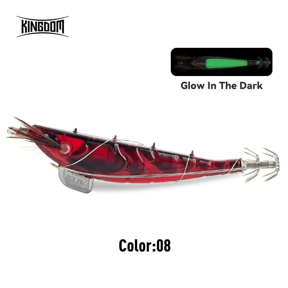 China China 08 / 115mm / CHINA Kingdom Fishing Lure Bandag EGI Pro Artificial Bait 100mm 115mm Sinking Luminous Squid Jig Octopus Cuttlefish Sea Fishing Lures