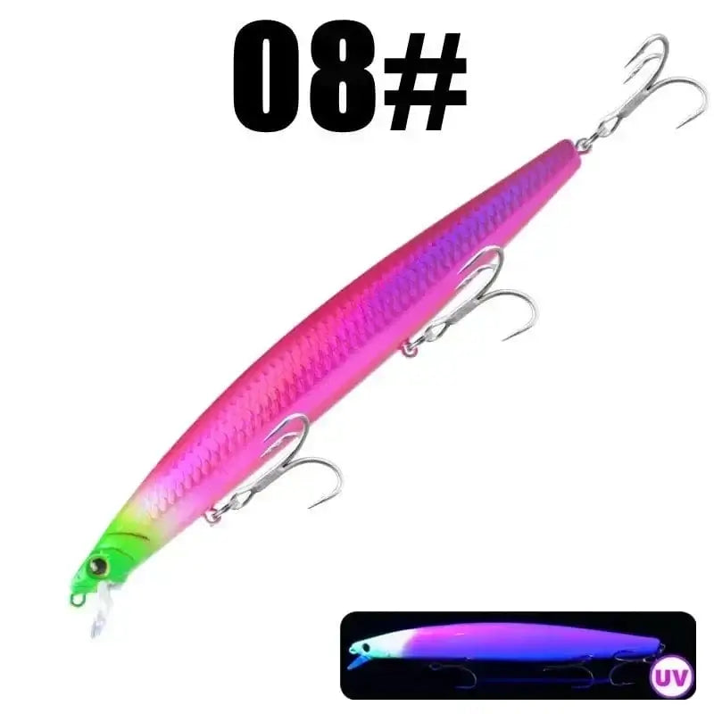 China China 08 / 163mm 33g GREENSPIDER 163mm 33g Long Casting Floating Sea Fishing Lure Ocean Beach Fishing Game Artificial Large Hard Bait Picua Seabass