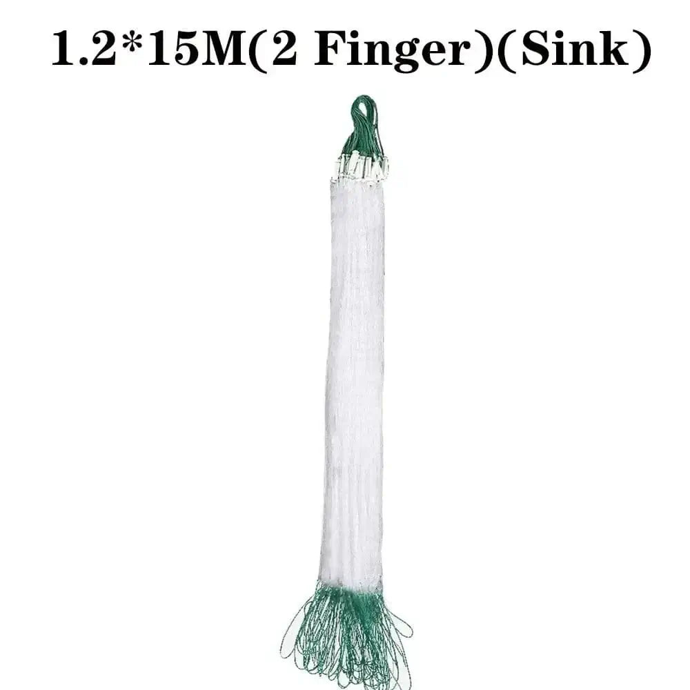 China China 1.2-15M(2)(Sink) 8/15/20/25M Nylon Hand Cast Fish Network Fishing Net Fish Mesh Trap Monofilament Netting Tackle Tool Accessories