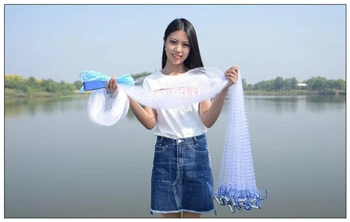 China China 1.2-3.6m With Sinker or Without Sinker Catch Fishing Net USA Cast Nets Water Hand Throw Fly Fish Network Small Grid Tool