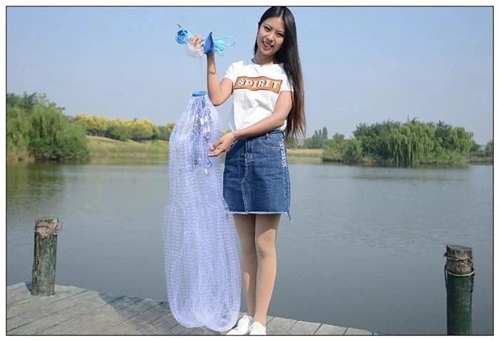 China China 1.2-3.6m With Sinker or Without Sinker Catch Fishing Net USA Cast Nets Water Hand Throw Fly Fish Network Small Grid Tool