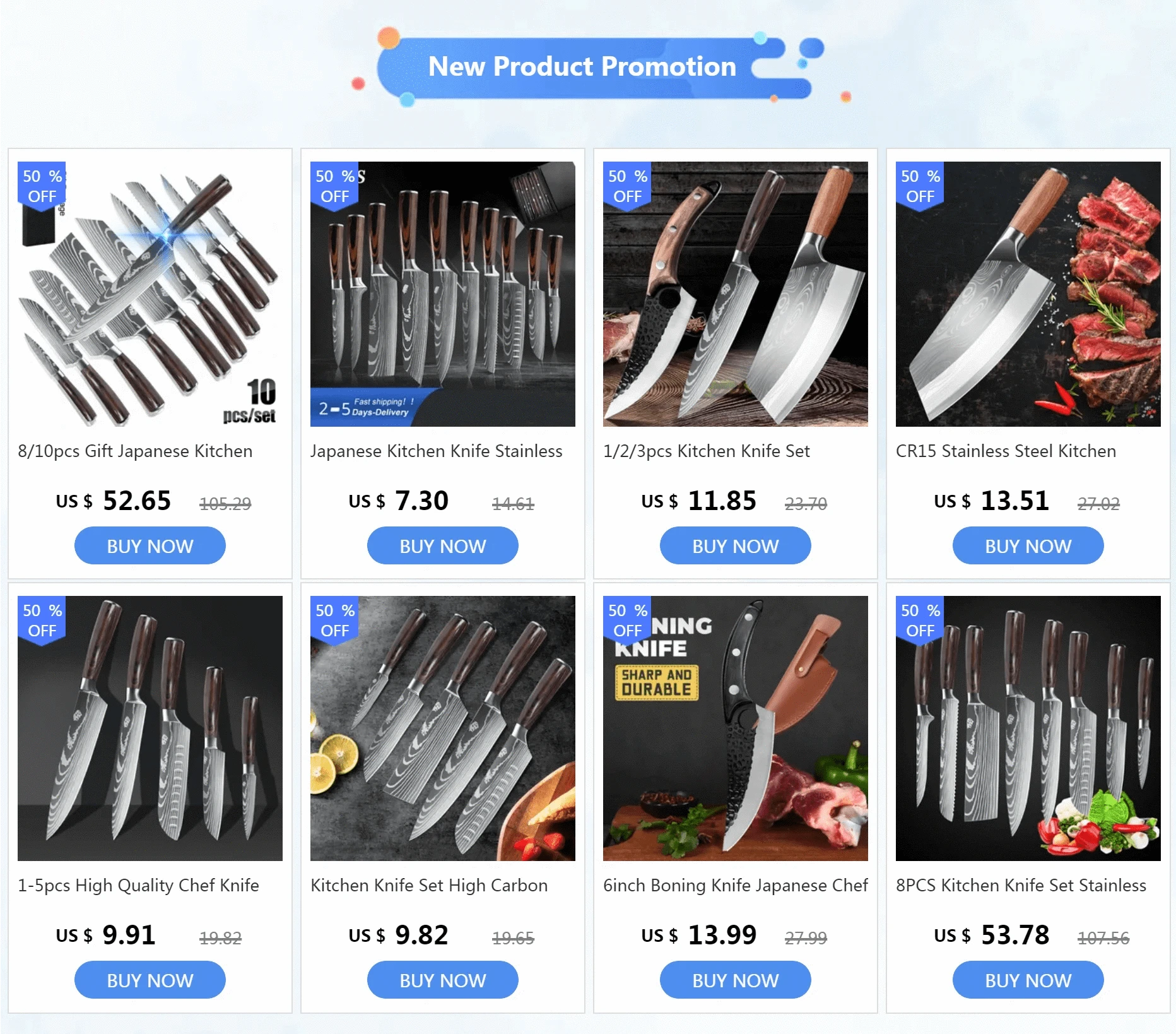 China China 1/2/3pcs Kitchen Knife Set
