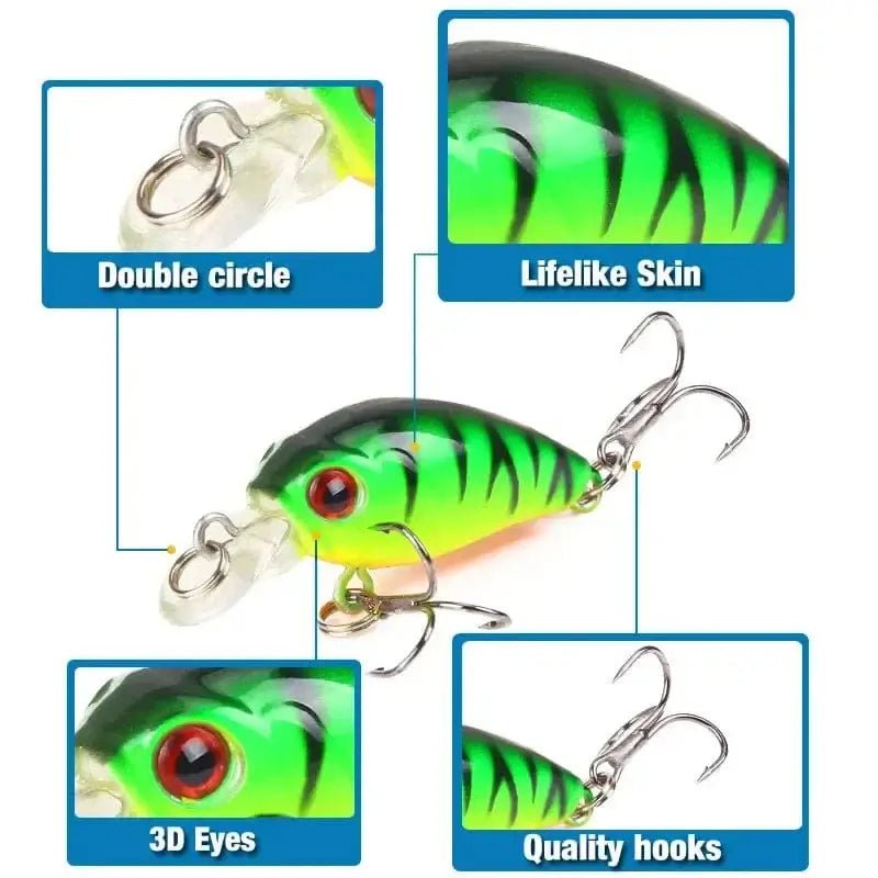 China China 1 PCS Minnow Fishing Lure 45mm 3.8g Crankbait Hard Bait Topwater Artificial Wobbler Bass Japan Fly Fishing Accessories