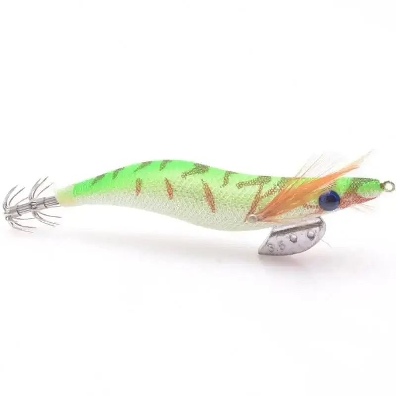 China China 1 piece of luminous wooden shrimp bait, equipped with squid hook, saltwater and freshwater artificial shrimp bait