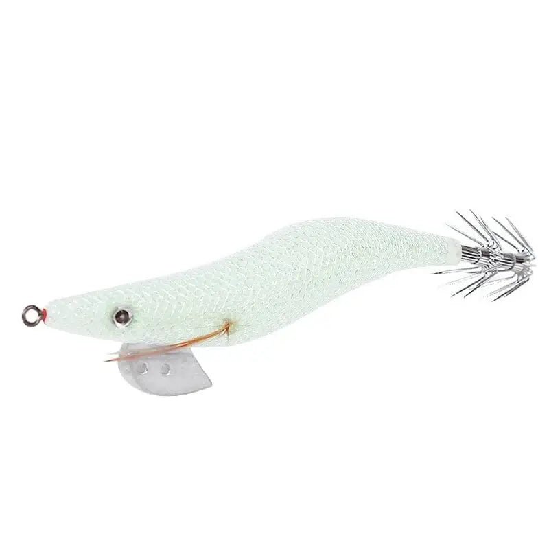 China China 1 piece of luminous wooden shrimp bait, equipped with squid hook, saltwater and freshwater artificial shrimp bait