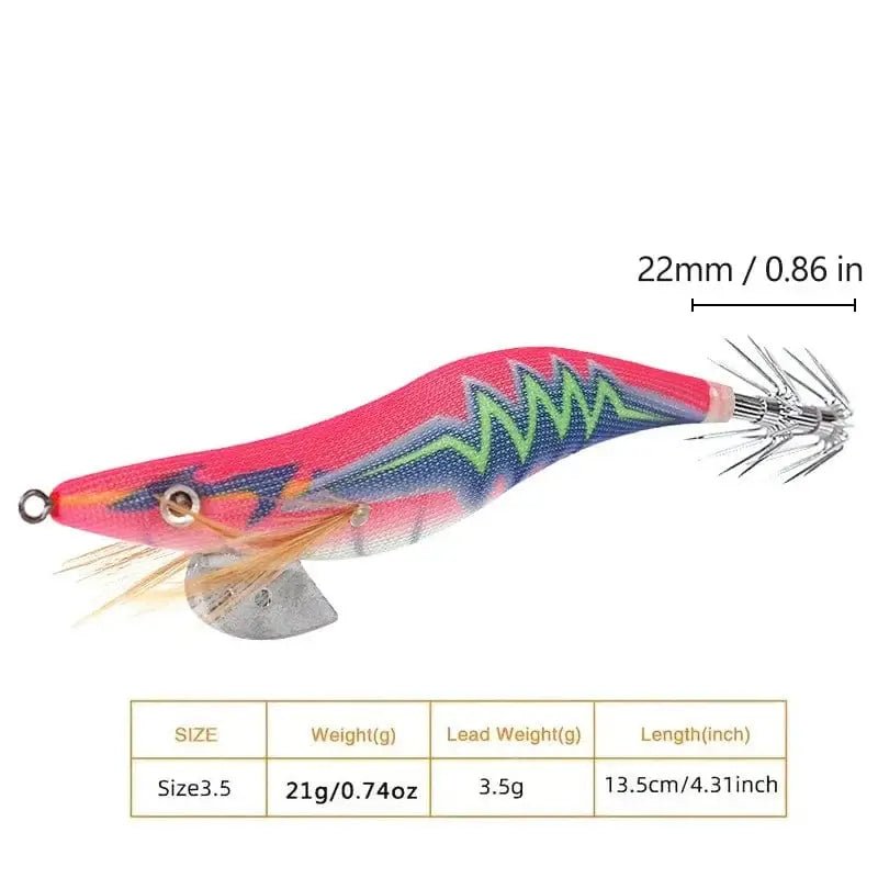 China China 1 piece of luminous wooden shrimp bait, equipped with squid hook, saltwater and freshwater artificial shrimp bait