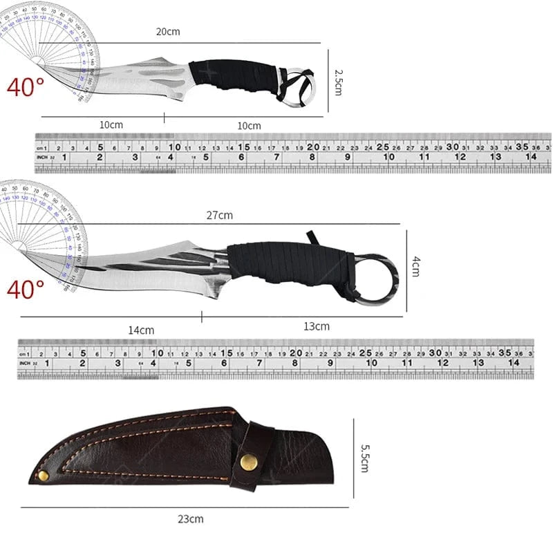 China China 1 Set Kitchen Knife Set Chef Buther Boning Knife Utility Knife Stainless Steel Handle Slicing Meat Fish Cleaver Kitchen Knives Set