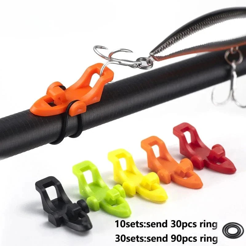 China China 10-30pcs Fishing Rod Pole Hook Keeper Lure Bait Holder Lure Accessories Jig Hooks Safety Keeping Holder Fishing Tool