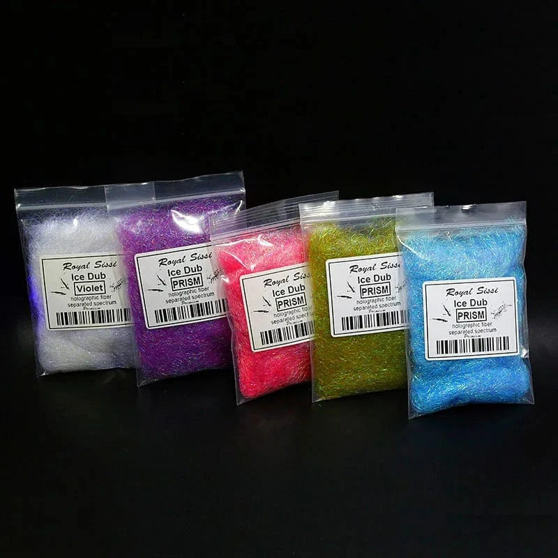 China China 10 optional Colors Fly Tying prism ICE DUB sparkle crystal Living Fiber pearlescent ice dubbing nymph body&thorax Tying Material