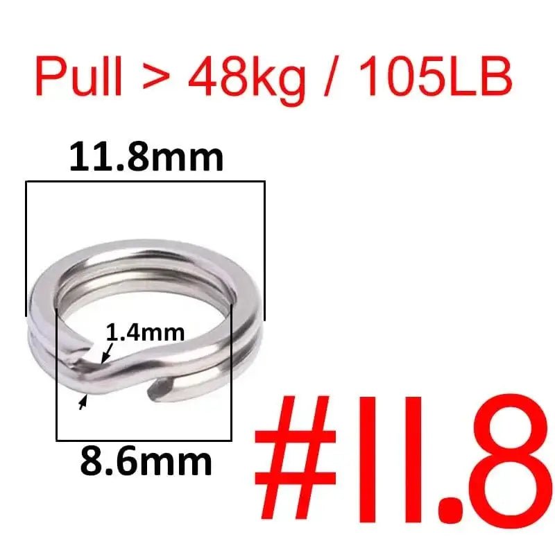 China China 100 pcs 11.8 100 pcs Stainless Steel Fishing Split Ring Oval Split Double Ring Connector Fishing Accessories For Fishing Snap Lure Hook