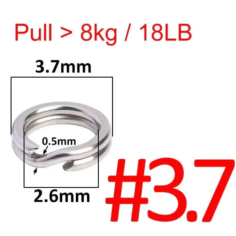 China China 100 pcs 3.7 100 pcs Stainless Steel Fishing Split Ring Oval Split Double Ring Connector Fishing Accessories For Fishing Snap Lure Hook