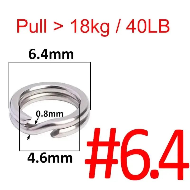 China China 100 pcs 6.4 100 pcs Stainless Steel Fishing Split Ring Oval Split Double Ring Connector Fishing Accessories For Fishing Snap Lure Hook
