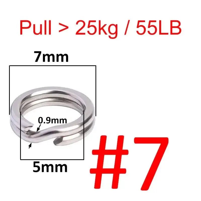 China China 100 pcs 7 100 pcs Stainless Steel Fishing Split Ring Oval Split Double Ring Connector Fishing Accessories For Fishing Snap Lure Hook