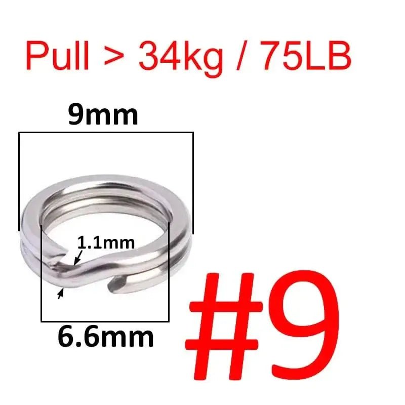 China China 100 pcs 9 100 pcs Stainless Steel Fishing Split Ring Oval Split Double Ring Connector Fishing Accessories For Fishing Snap Lure Hook