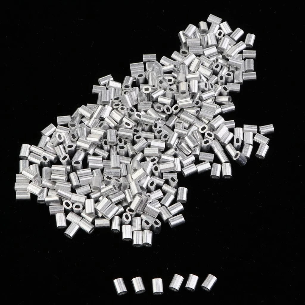 China China 1000Pcs Fishing Aluminium Crimp Sleeves 0.8mm 1mm 1.2mm 1.5mm for Option