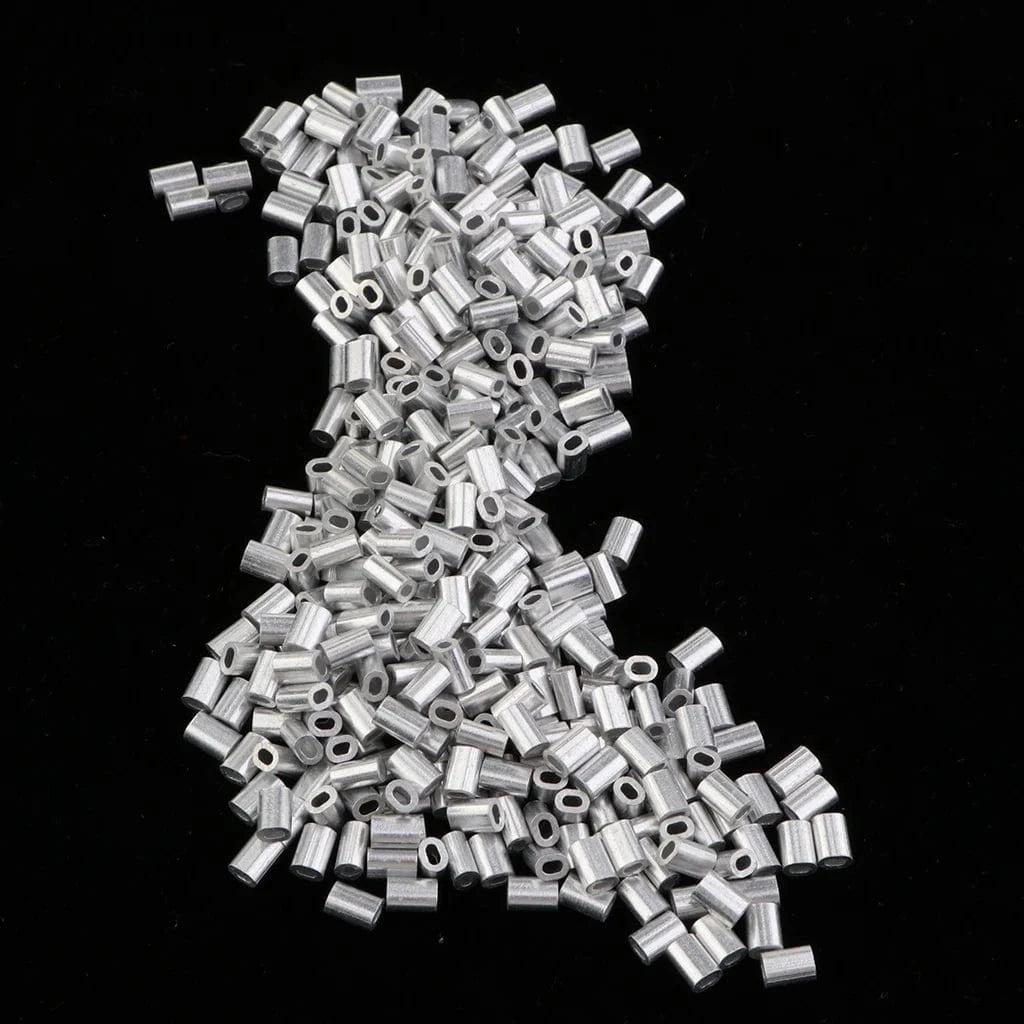 China China 1000Pcs Fishing Aluminium Crimp Sleeves 0.8mm 1mm 1.2mm 1.5mm for Option