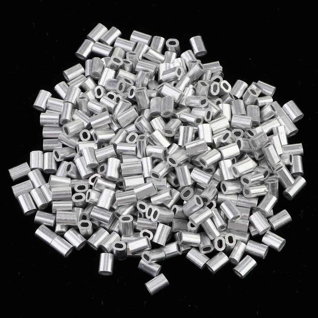 China China 1000Pcs Fishing Aluminium Crimp Sleeves 0.8mm 1mm 1.2mm 1.5mm for Option
