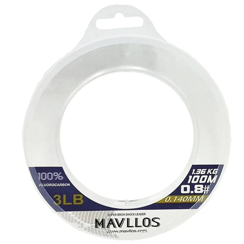 China China 100M / 8.0 Mavllos 100% 100M Fluorocarbon Fishing Line Carp Super Strong  Leader Carbon Fiber Saltwater Fly Fishing Line Monofilament Lines
